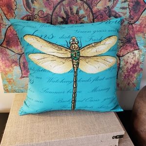 DECORATIVE DRAGONFLY PILLOW